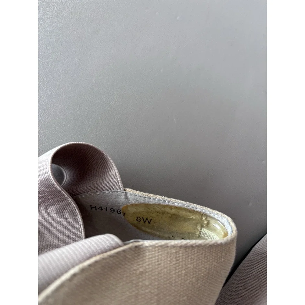 Ros Hommerson Women's 8W Beige Low Heel Wedge Espadrille Shoes‎